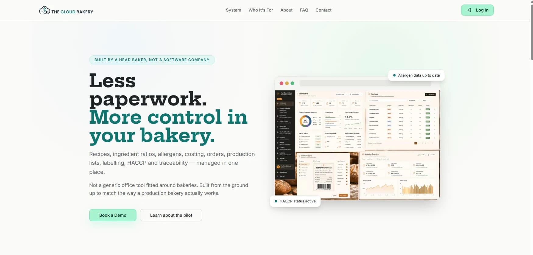 The Cloud Bakery Website